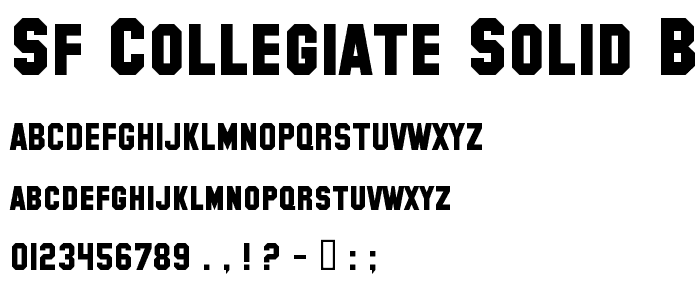 SF Collegiate Solid Bold font